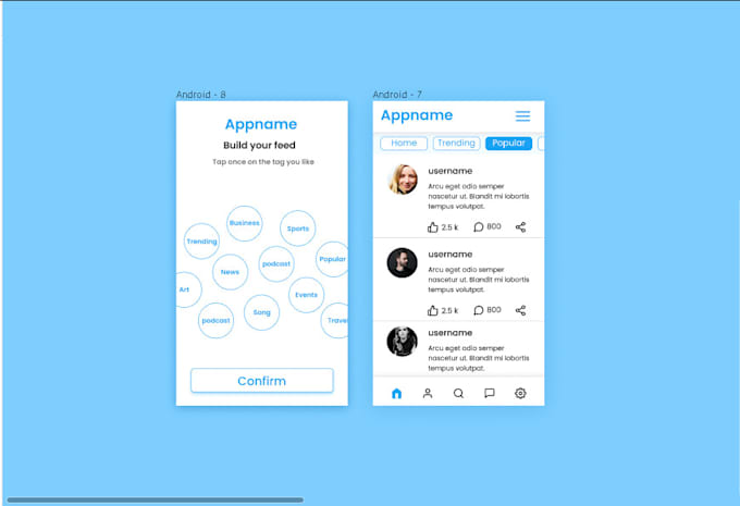 design UI for android  IOS app