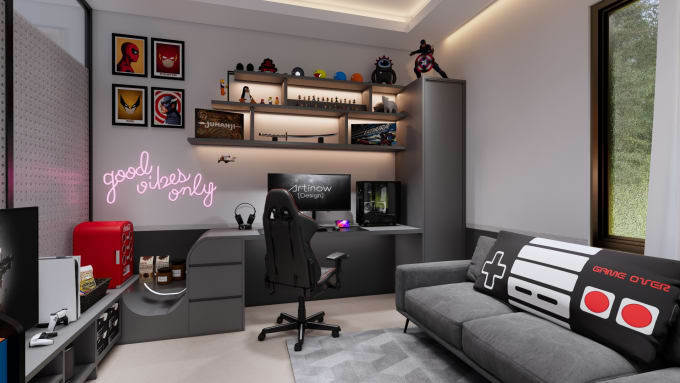 Design your gaming room and source the items for you by Hartinowi | Fiverr