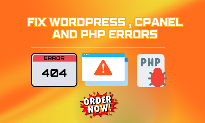 fix wordpress issues, cpanel and PHP errors within 24 hours