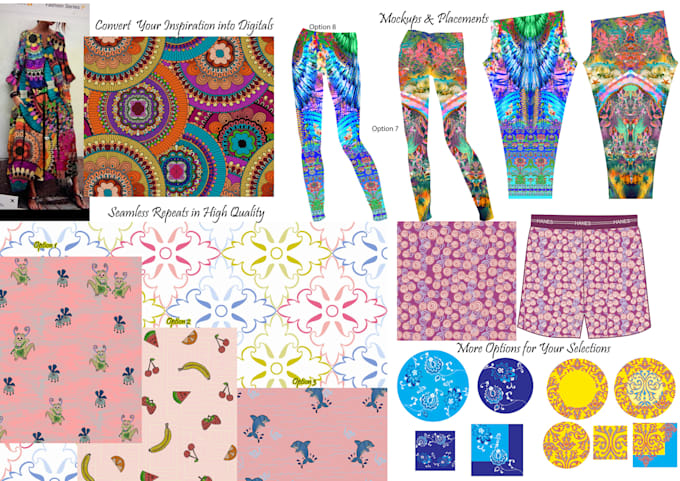 draw seamless prints and placements