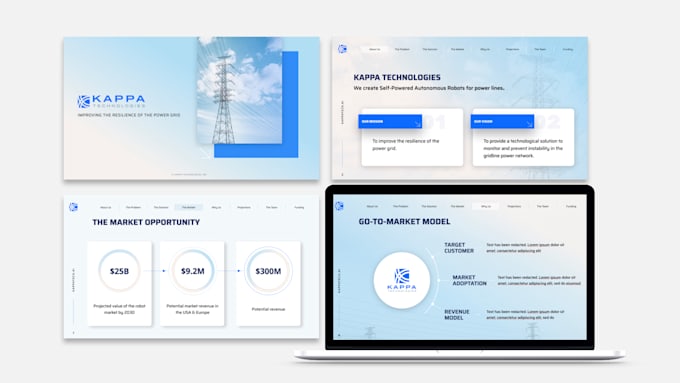 create business pitch deck presentation design