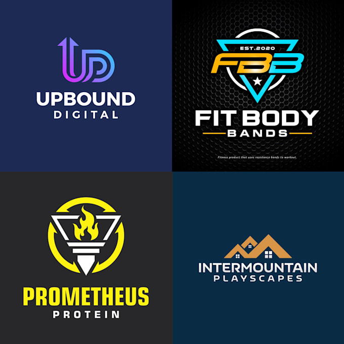 do modern minimalist sports  logo design and monogram