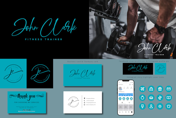 design signature logo with branding kit