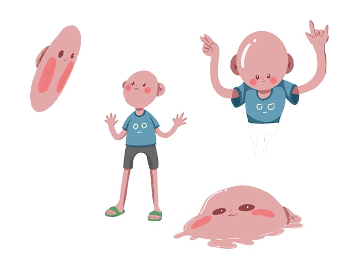 draw a cute cartoon character for you