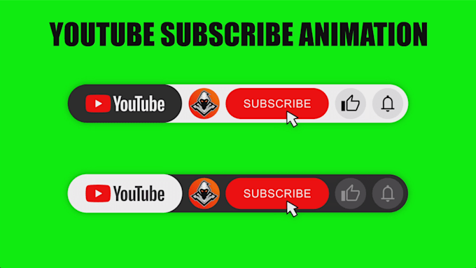 make subscribe button youtube animation