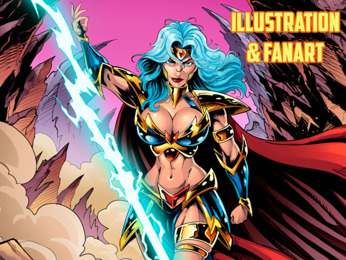 draw a comic style illustration, fan art, or your ocs