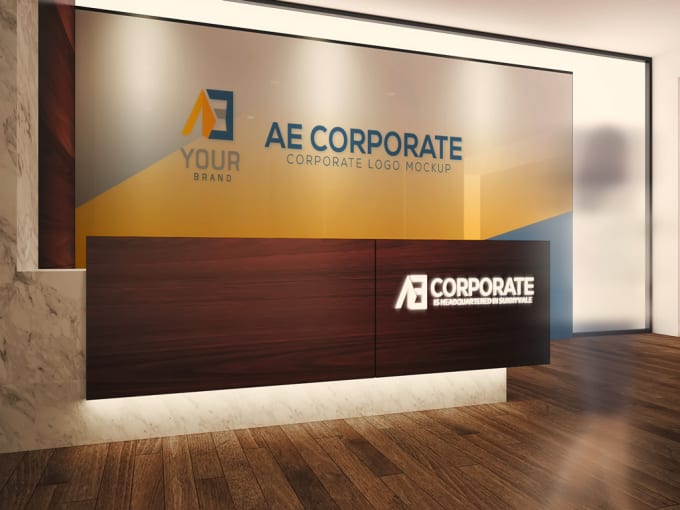 a create a mock up with your company name