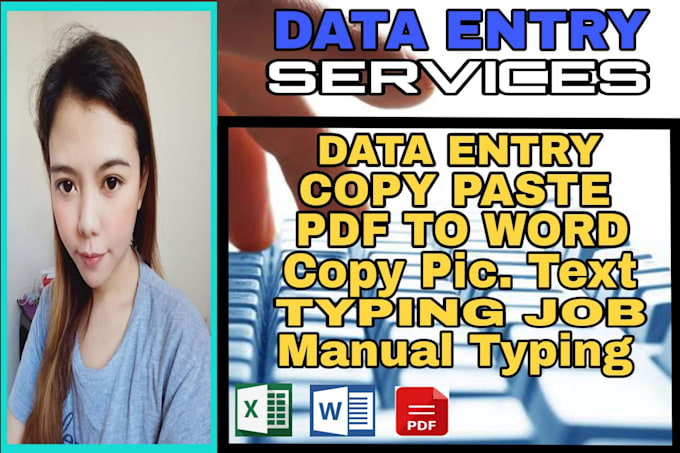 do typing jobs, data entry, copy paste, file conversion