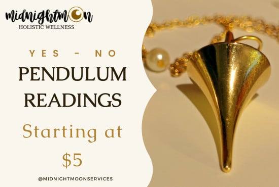 answer 5 questions using pendulum and angelic tarot reading in 12 hours or less