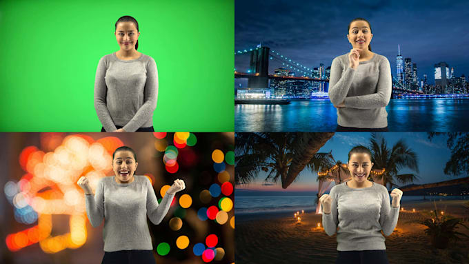 remove the green or blue screen or chroma key from any video