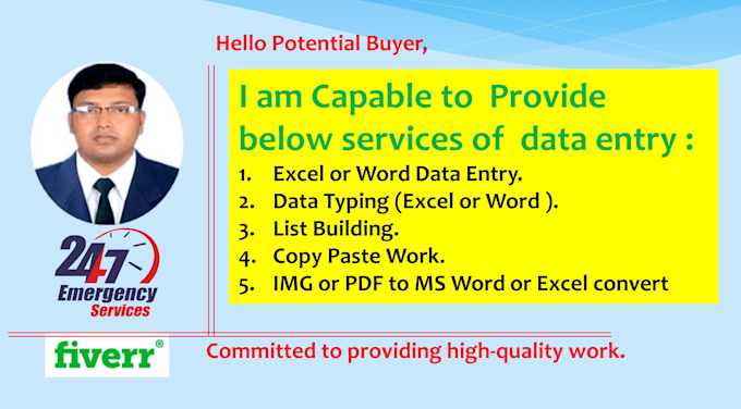 do data entry, convert files, data analysis, data scraper and list building