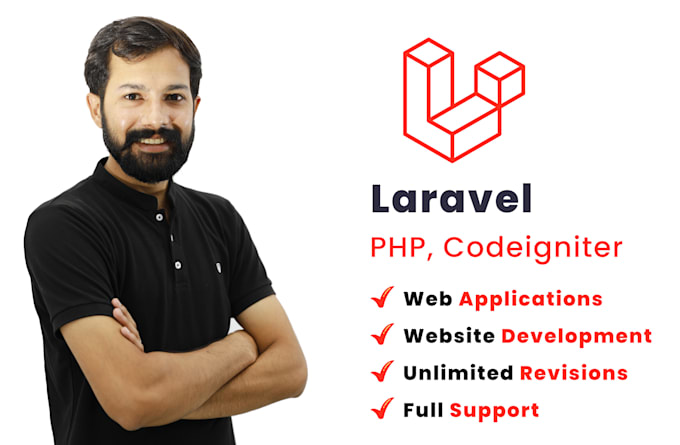 develop website using php, laravel, codeigniter