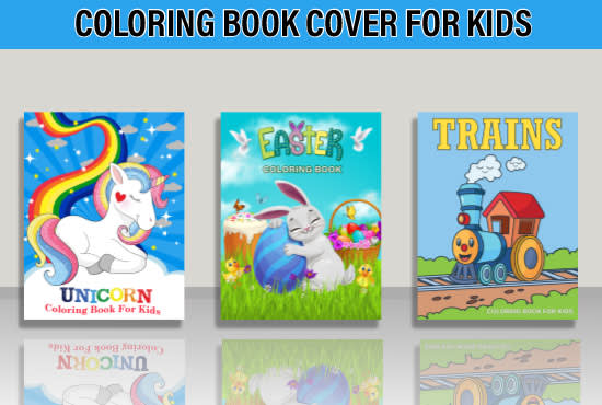 design kids coloring book cover for kdp book cover design