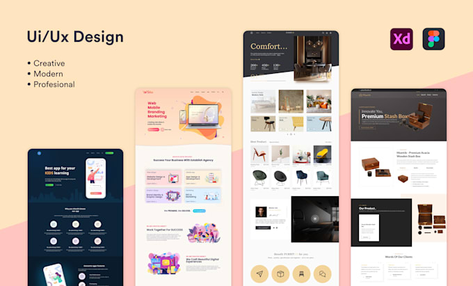 Do ui ux design for website and landing page by Wsitedesign | Fiverr