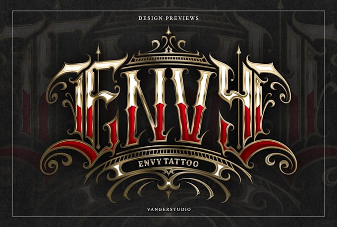 design a victorian vintage logo for a tattoo studio or barber shop