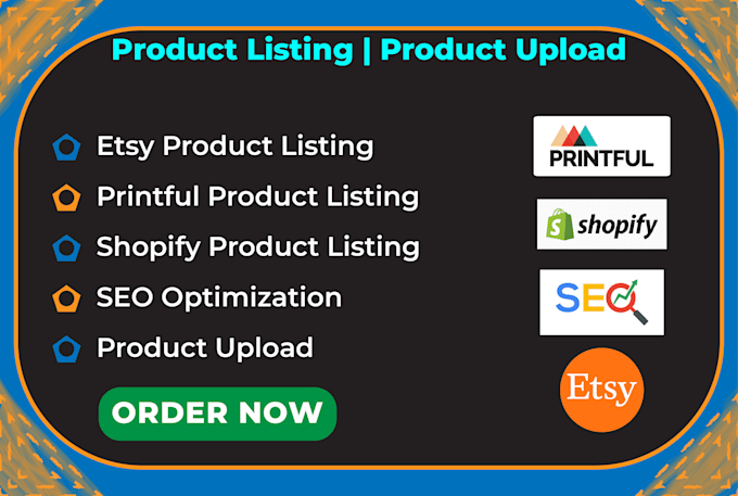 do etsy, printful and printify product listing
