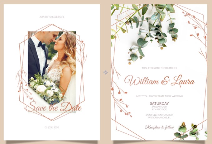 create a beautiful personalized animated wedding invitation video