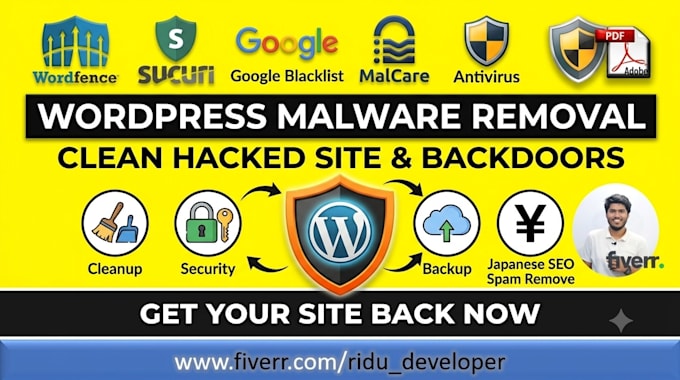 do wordpress malware removal, clean hacked site