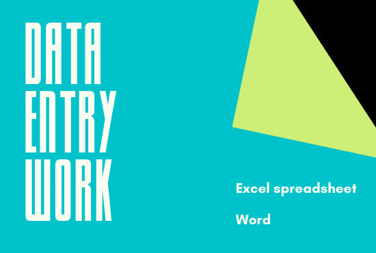 do all data entry work with in 2 days