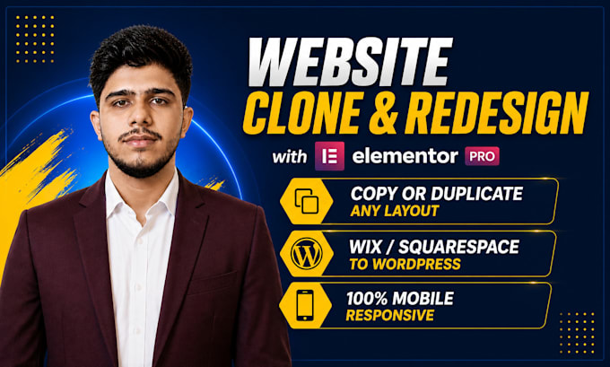 copy, clone, redesign, or duplicate any website using elementor pro