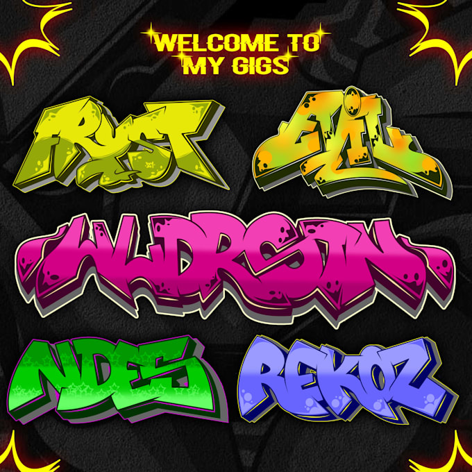 create custom graffiti style for your logo or your word