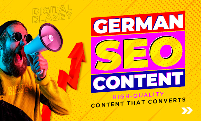 Review! I will write professional SEO content in german  for $105