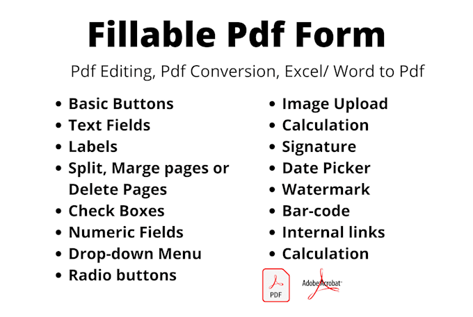 create a fillable pdf form or convert to fillable pdf form