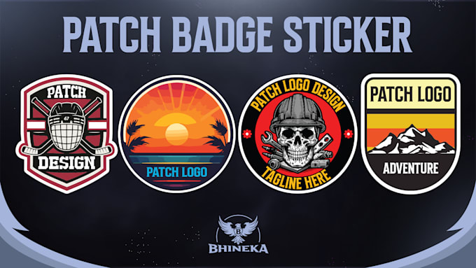design clean badge, patch, round sticker, label,logo design