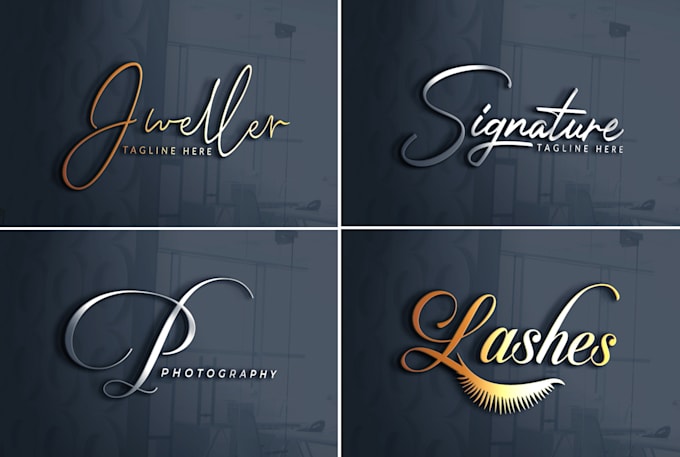 do feminine signature logo design