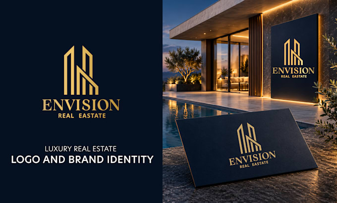 design a luxury real estate logo and brand identity