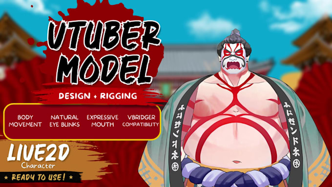 design and rig custom live2d vtuber model for vtube studio and vbridger