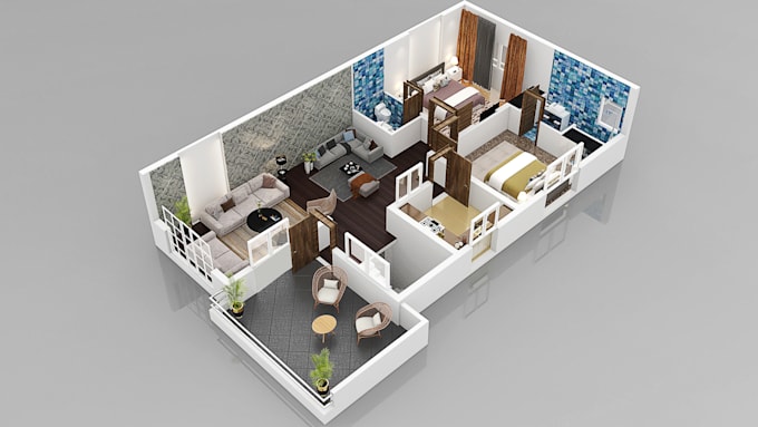create 3d floor plan 2d floor plan rendering