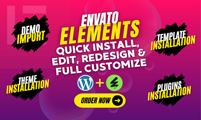 quickly install, edit and customize envato template kits and wordpress themes