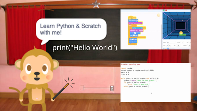 teach python, scratch to kids of all ages interactively