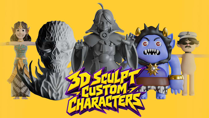 3d sculpt custom characters, toys, figurines and collectibles