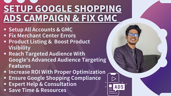 setup high ranking google shopping ads campaign and fix gmc