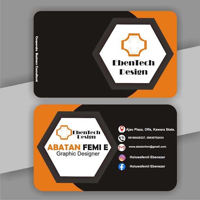 design impressive double side business card for you