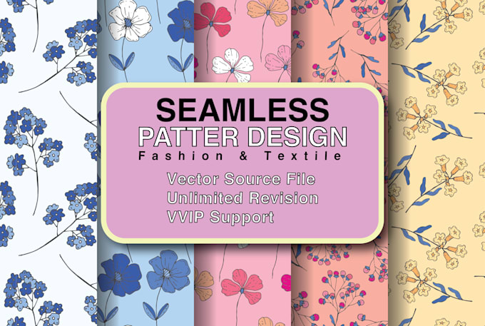 create vector seamless pattern design any type