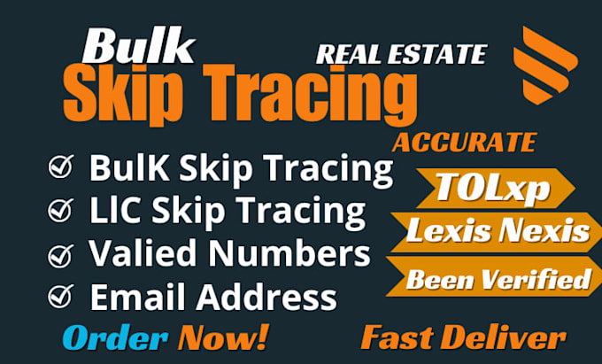 do real estate skip tracing and llc skip tracing in bulk