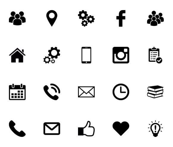 design unique, and simple custom icons set