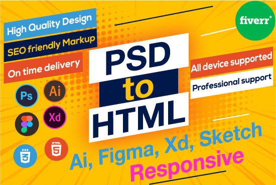 convert responsive PSD to HTML with bootstrap