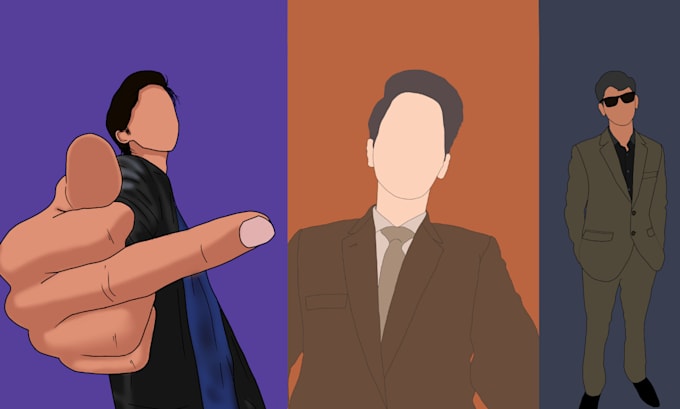 draw a minimalist portrait art for you