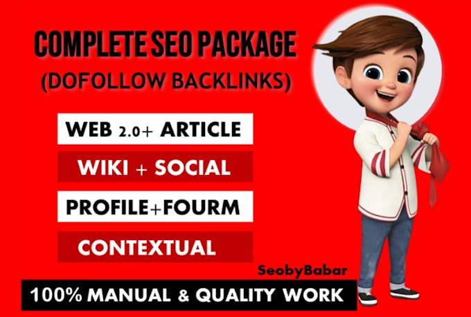 do complete monthly SEO service with high quality backlinks for google ranking