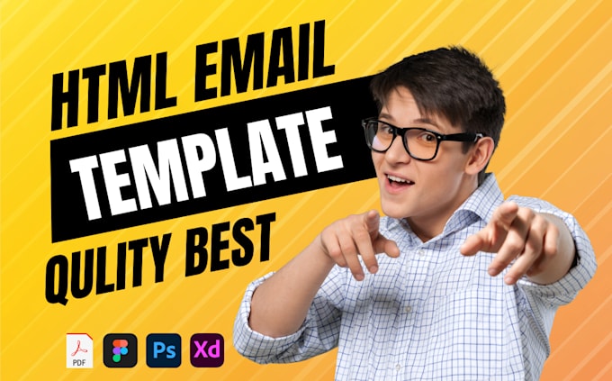 convert PSD, figma, PDF to HTML email templates