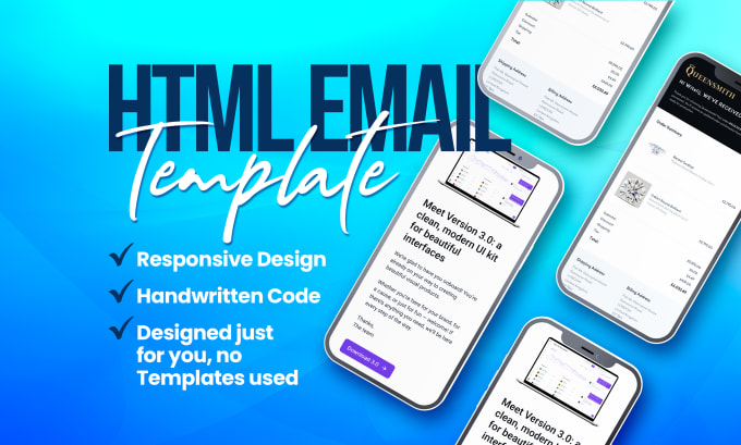 Hire a freelancer to create custom responsive html email templates using mjml