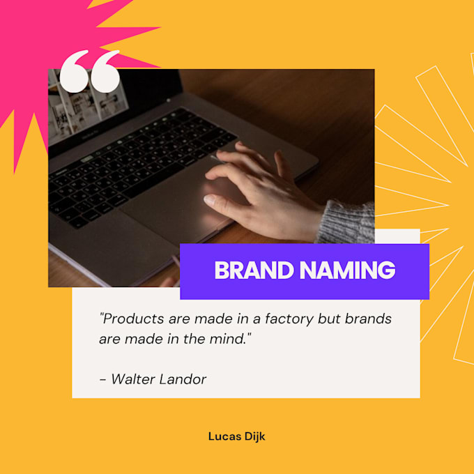 Suggest amazing names for brands, businesses, and products