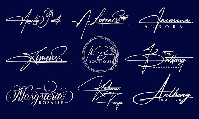 Design a unique luxury handwritten signature logo design by Design ...