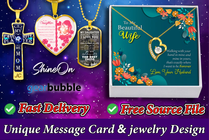 create profitable shine on gear bubble necklace message cards for you
