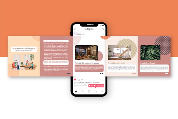 create premium quality instagram carousal for you