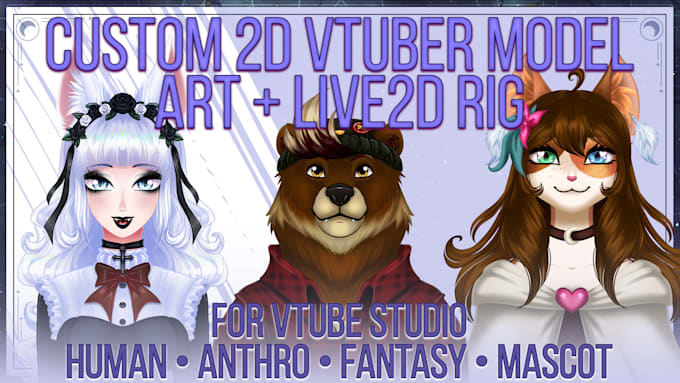 design and rig a custom 2d vtuber model for streaming